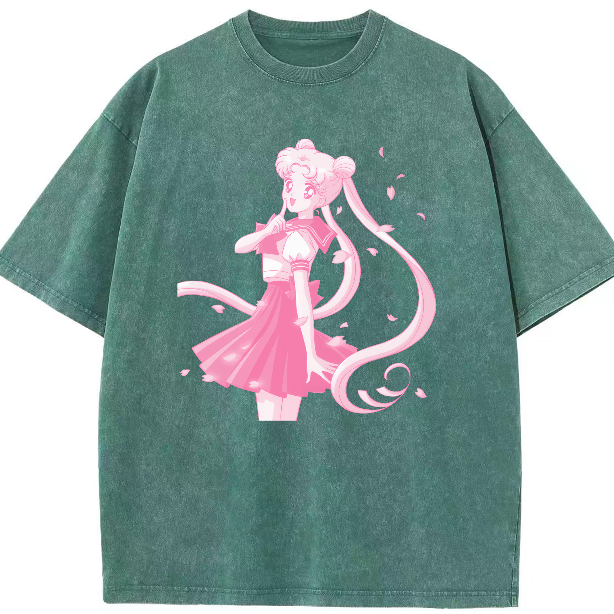 （画像用） 美少女戦士セーラームーン 愛野 美奈子 あいの みなこ Sailor Moon Aino Minako 綿100% ヴィンテージ風 半袖Tシャツ（フロントプリント）